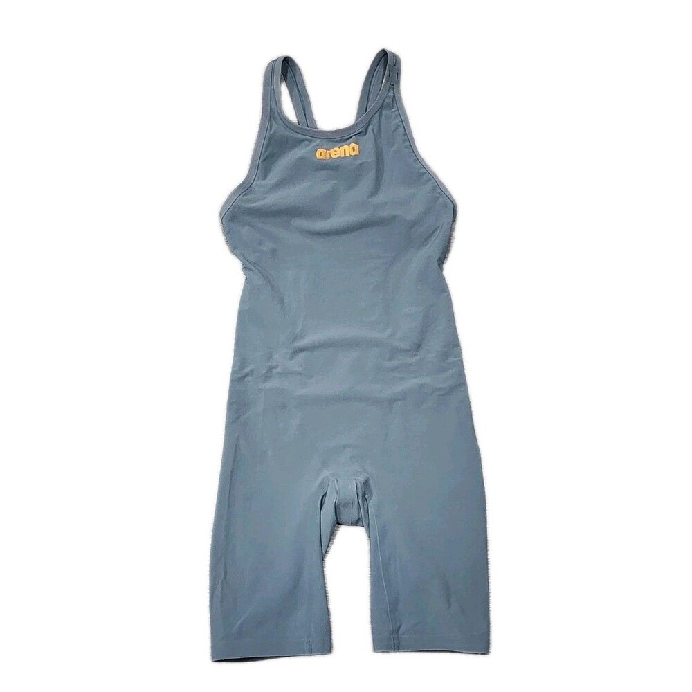 Arena Powerskin  Women’s Open Back Tech Suit Gray/Orange Size 28 Racing